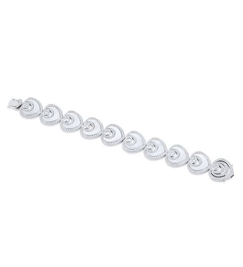 Sophie Platinum Mother Of Pearl Platinum Bracelet.